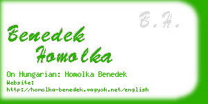 benedek homolka business card